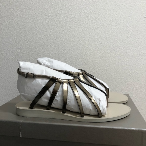 Armani metallic leather thing sandals size 35 1/2 - Picture 2 of 3